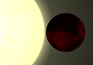 Kepler-78b in großer Nähe zum Zentralstern (Symbolabbildung.)