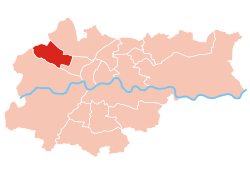 Location of Bronowice within Kraków