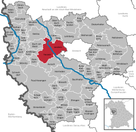 Kaart van Leutershausen