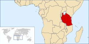 (en) Tanzania Location (he) מיקום טנזניה