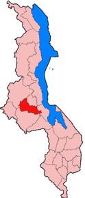 Harta districtului Dowa în cadrul statului Malawi