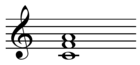 Second inversion F major chord: C,F,A.