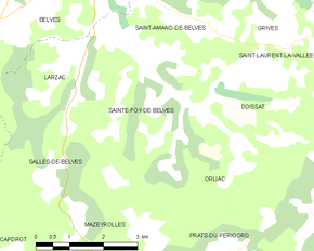 Poziția localității Sainte-Foy-de-Belvès