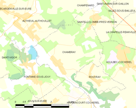 Mapa obce Chambray