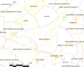 Mapa obce Marchésieux