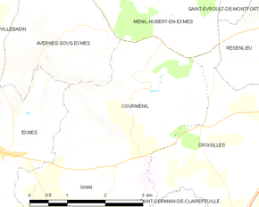 Poziția localității Courménil