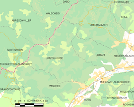 Mapa obce Lutzelhouse