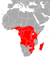 Aire de répartition du Taphien de Maurice