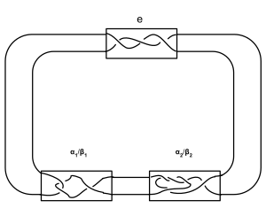 Link diagram showing a Montesinos link