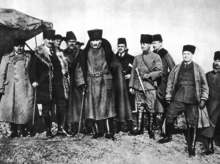 Mustafa Kemal Pasha and his comrades-in-arms at the end of the First Battle of Inonu Mustafa Kemal at the end of the First Battle of Inonu.png
