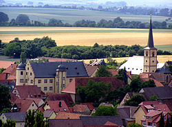 Center of the town of Oberschwarzach