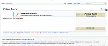 Article "Plotius Tucca" on occitan Wikipedia, bot-generated with wikidata (and with script-errors)