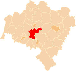 Powiat jaworski (rödmarkerat) i Nedre Schlesiens vojvodskap.