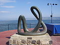 פסל "בת הים" בחוף הכנרת, טבריה