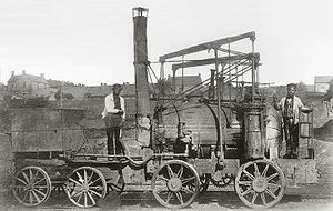 Puffing Billy in 1862, the year of its retirement.