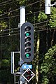 「高速進行」を示す6灯式信号機（2010年7月18日）