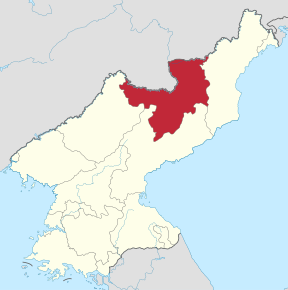Poziția localității Provincia Ryanggang
