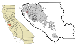 Location in Santa Clara County and the state of California