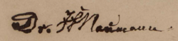 Johann Friedrich Naumanns signatur
