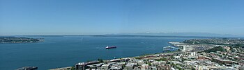 Puget Sound and Olympic Mountains from Space N...