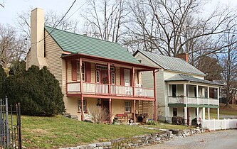 Residential Buildings, 105/107 Spring Street, built c. 1850 with Greek Revival influences