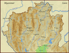 Mapa del altiplano tailandés
