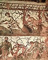 Mosaic of vineyard workers