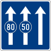 Minimum speed limit for different lane