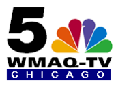 WMAQ-TV logo, used from 1992 to 1995. The '5' in this logo, set in Helvetica, was also used from 1976 to 1985. WMAQ NBC 5 1993-1997.PNG