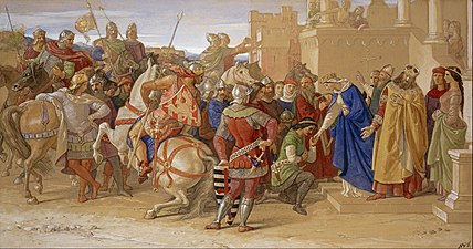 Les Chevaliers de la Table ronde sur le point de partir en quête du saint Graal (1849), Édimbourg, Galerie nationale d'Écosse.