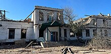 The shelled school in Nikopol 16th gymnasium of Nikopol after Russian shelling, 2023-10-11 (01).jpg