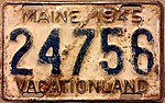 Номерной знак штата Мэн 1945 года.jpg