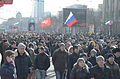 Pro-Russian demonstration in Donetsk, 9 March 2014.