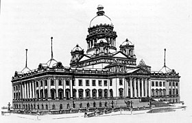 5th place design for the Minnesota State Capitol by Harry Wilde Jones