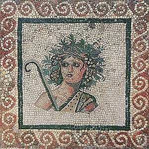 Mosaïque romaine de Bacchus jeune.