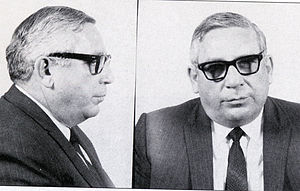 Mugshot of famous US organized crime figure.