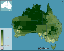 Indigenous Australians as a percentage of the population, 2011