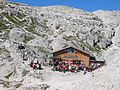Büllelejochhütte am Fuß der Oberbachernspitze