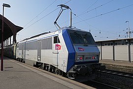 La BB 26143 avec la livrée TER Grand Est