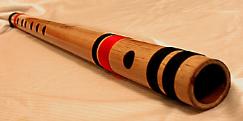 Bansuri, a bamboo flute popular in India. The ...