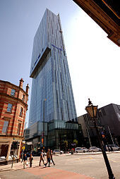 The Beetham Tower, Manchester (2006) built by Carillion Beetham Tower from below.jpg