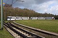 Stadtbahn Vamos an der Endhaltestelle Lohmannshof, Stadtbahn Bielefeld, Stadt Bielefeld.