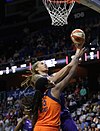 Brittney Griner competing in a 2017 basketball game