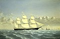 Clipper ship Golden West outward bound 1852