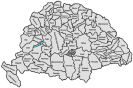Ligging van het comitaat Csanád binnen Hongarije