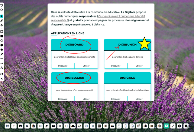 Schermata con il sito la digitale e lo strumento annotazione