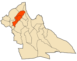 Localização do distrito dentro da província de Laghouat