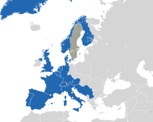 Um mapa colorido dos países da Europa