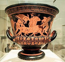 The Euphronios Krater was returned to Italy in 2008. It was purchased by the Metropolitan Museum of Art in 1972, who later found out it had been illegally obtained. Euphronios Krater (8254576758)2.jpg