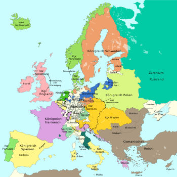 Europa am Beginn des Spanischen Erbfolgekrieges 1701